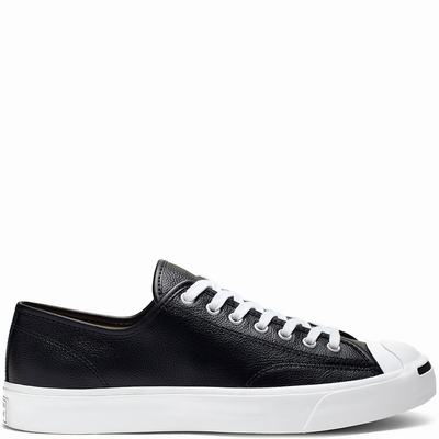 Converse Jack Purcell Foundational Leather - Naisten Tennarit - Mustat/Valkoinen